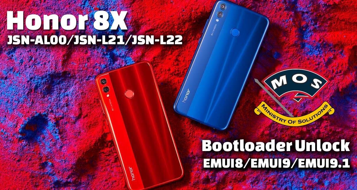 Honor 8X Bootloader Unlock Service JSN-L21/JSN-L22/JSN-L23/JSN-L42/JSN-AL00