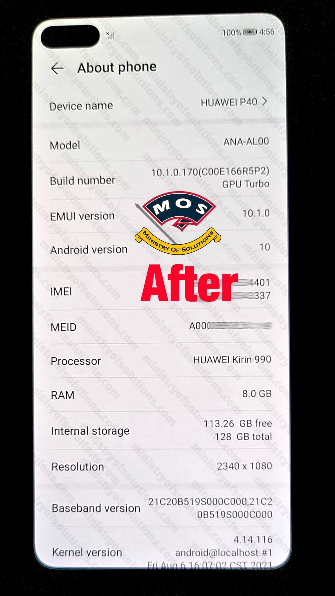 Huawei P40 ANA-LX4 Install HarmonyOS Convert to ANA-AL00 Service - Ministry  Of Solutions